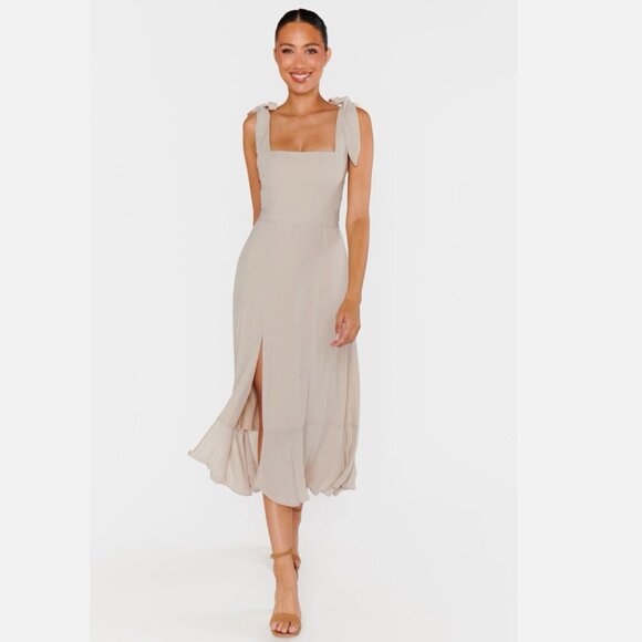 Show Me Your Mumu Claire Midi Dress in Show Me The Ring Crisp Size M - Picture 1 of 10